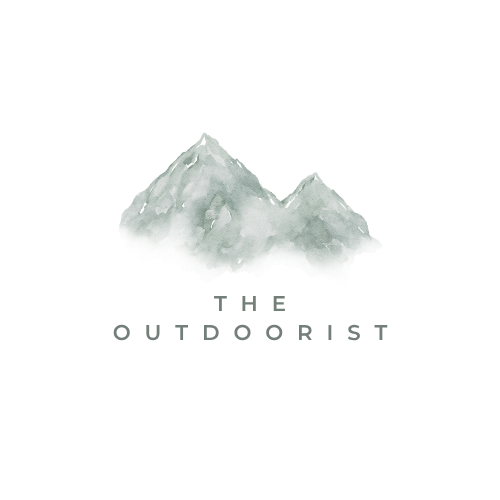 The Outdoorist watercolour mountain logo
